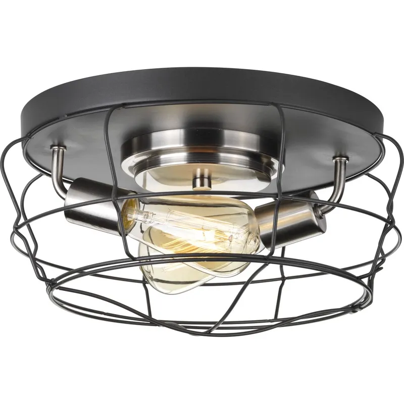 Gauge Collection Two-Light Flush Mount — Progress Lighting LED Post Top Lights  
