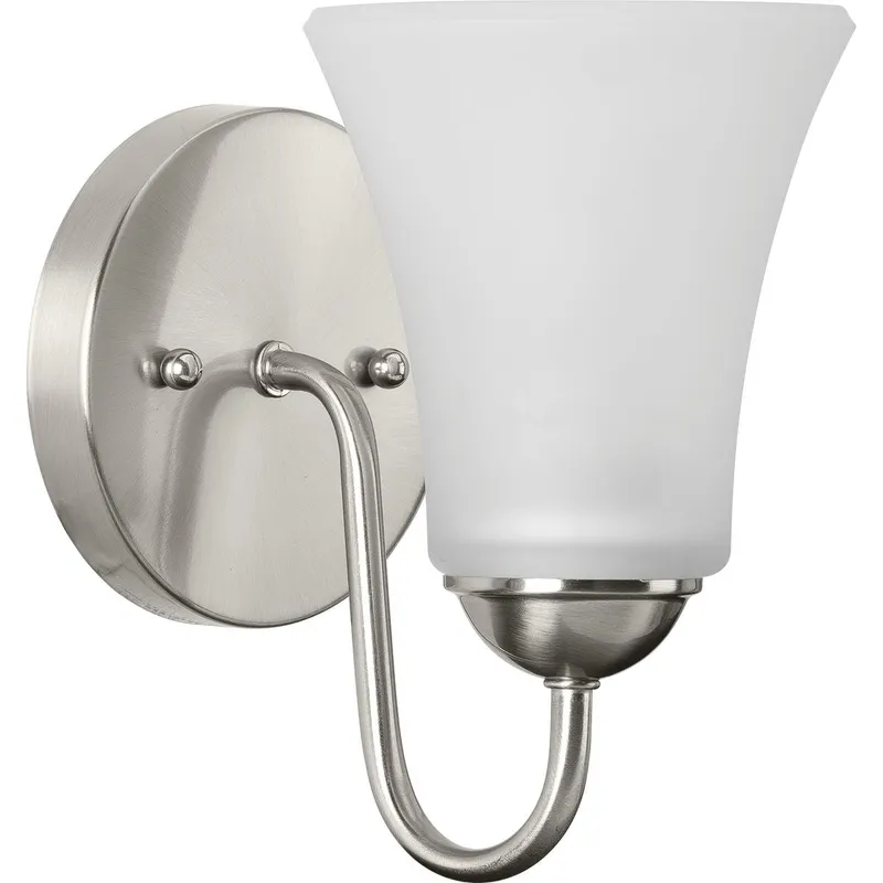 Classic Collection One-Light Etched Glass Bath Vanity Light — Progress Lighting LED Wall Lights  