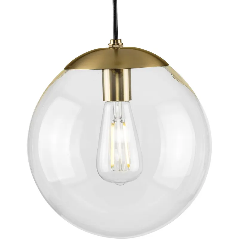 Atwell Collection 10-inch Clear Glass Globe Medium Hanging Pendant Light — Progress Lighting LED Landscape Lights  