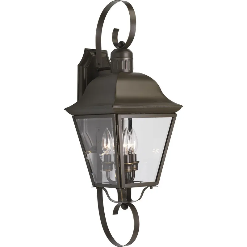 Andover Collection Three-Light Large Wall Lantern — Progress Lighting LED Wall Lights  