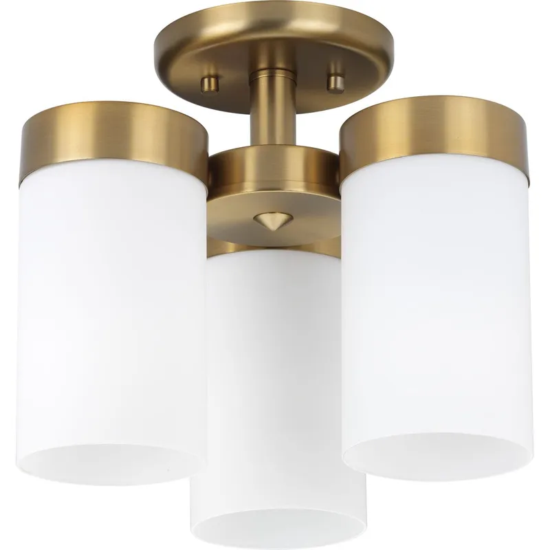 Elevate Collection Three-Light 11-3/4" Flush Mount — Progress Lighting LED Post Top Lights  