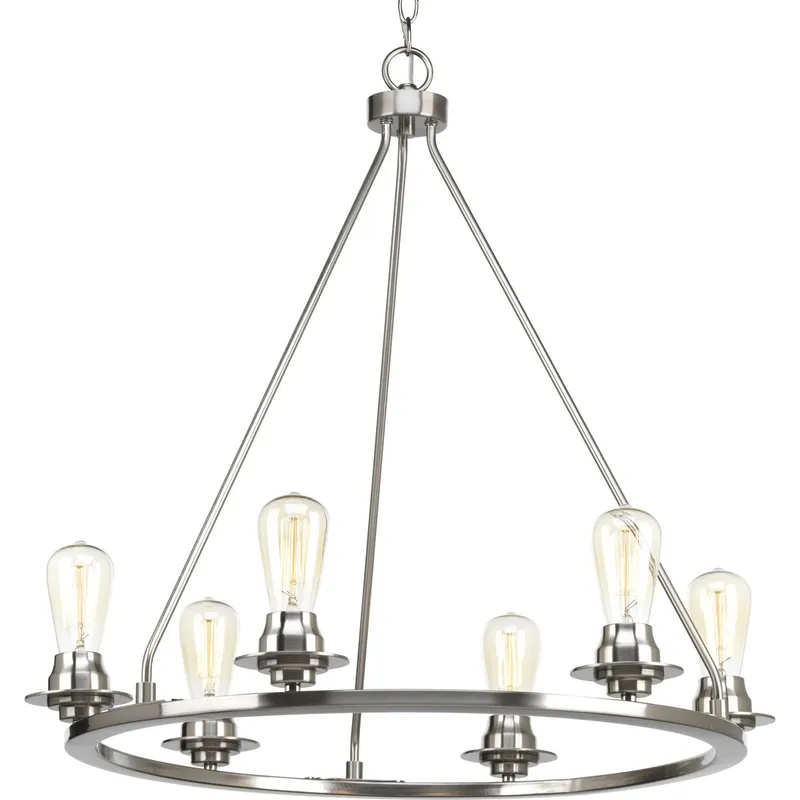 Debut Collection Six-Light Chandelier Light — Progress Lighting LED Landscape Lights  