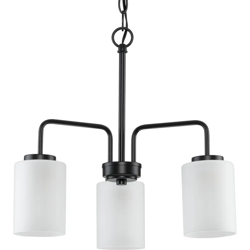 Merry Collection Three-Light Etched Glass Chandelier Light — Progress Lighting LED Landscape Lights  