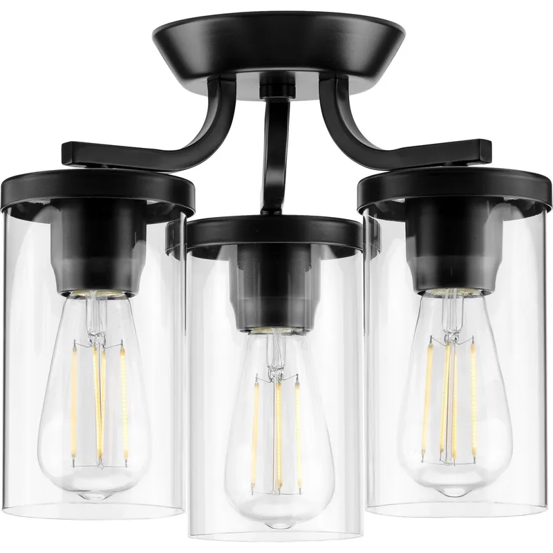 Lassiter Collection Three-Light Semi-Flush Mount — Progress Lighting LED Post Top Lights  