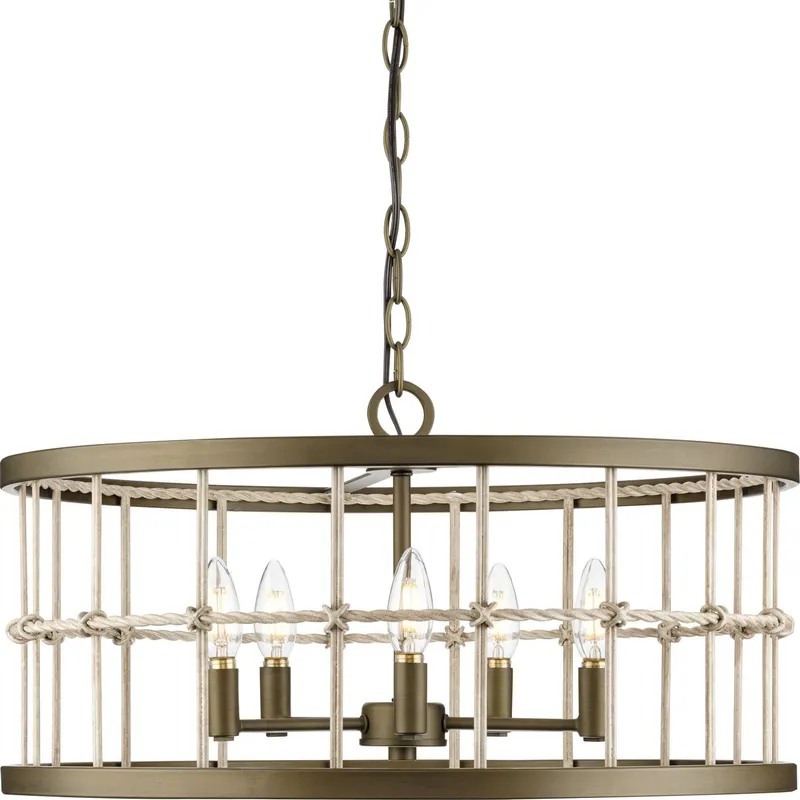 Lattimore Collection Five-Light Chandelier — Progress Lighting LED Landscape Lights  