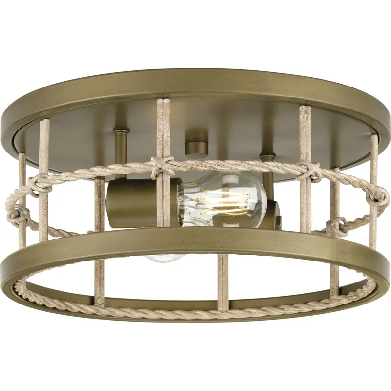 Lattimore Collection 13 in. Two-Light Flush Mount — Progress Lighting LED Post Top Lights  