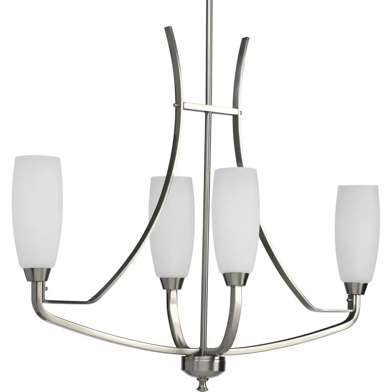 Wisten Collection Four-Light Etched Glass Chandelier Light — Progress Lighting LED Landscape Lights  