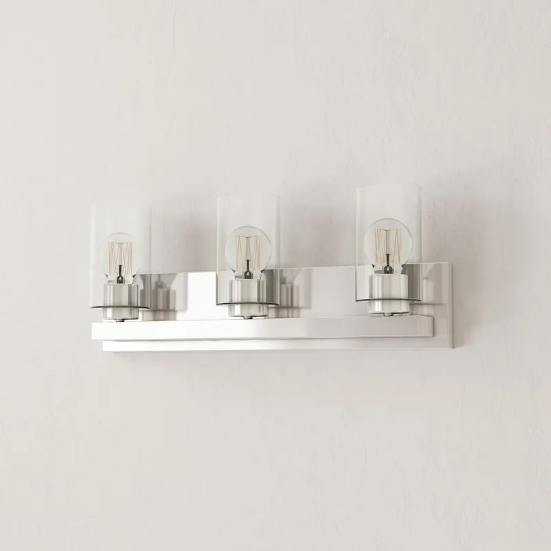 Goodwin Collection Three-Light Vanity Light with Clear Glass — Progress Lighting LED Wall Lights  
