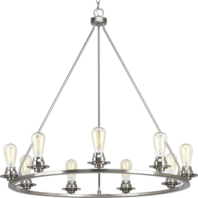 Debut Collection Nine-Light Chandelier Light — Progress Lighting LED Landscape Lights  