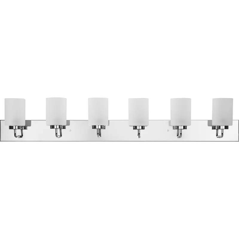 Merry Collection Six-Light Etched Glass Bath Vanity Wall Light — Progress Lighting LED Wall Lights  