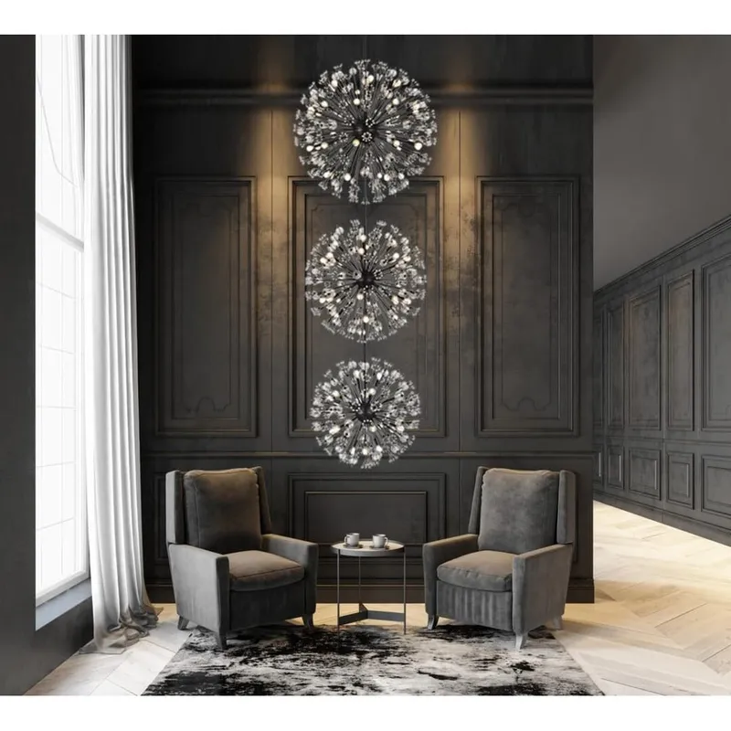 2500G44L3BK — Elegant Lighting LED Pendant Lights 1480.0W 