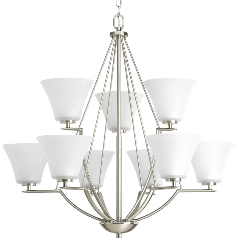 Bravo Collection Nine-Light, Two-Tier Chandelier — Progress Lighting LED Landscape Lights  