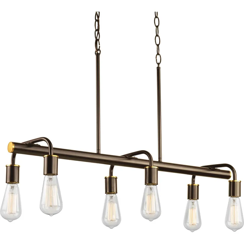 Swing Collection Six-Light Linear Chandelier — Progress Lighting LED Linear Lights  