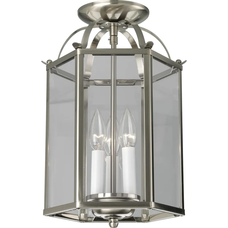 Flat Glass Three-Light Foyer Pendant — Progress Lighting LED Landscape Lights  
