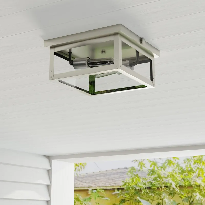 Union Square Collection Two-Light Flush Mount — Progress Lighting LED Post Top Lights  