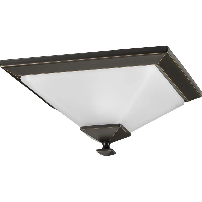 Clifton Heights Collection One-Light 12-1/2" Flush Mount — Progress Lighting LED Post Top Lights  