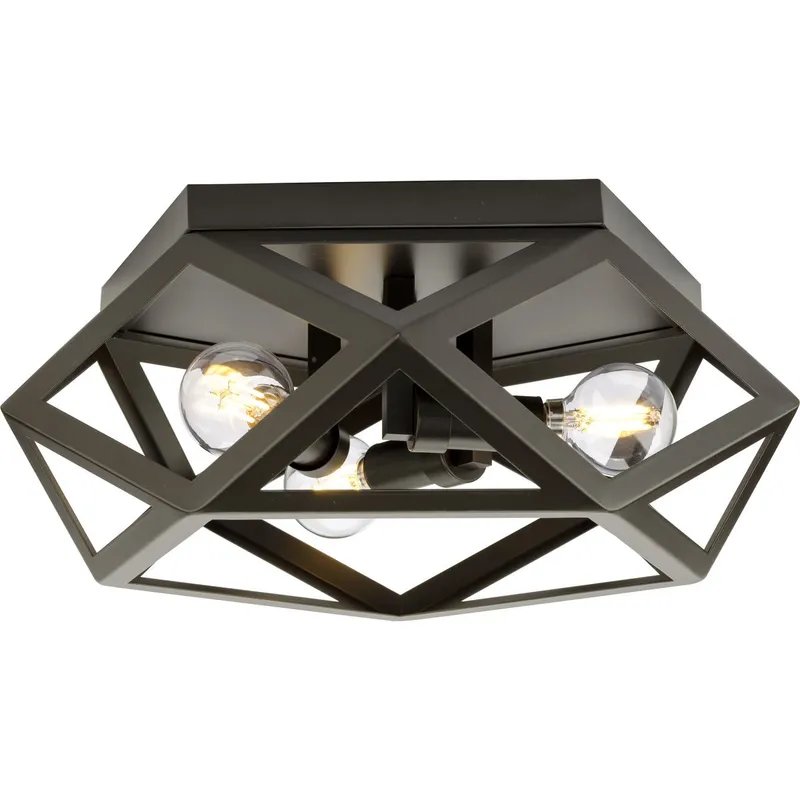 Saucedo Collection Three-Light 14.6" Flush Mount — Progress Lighting LED Post Top Lights  