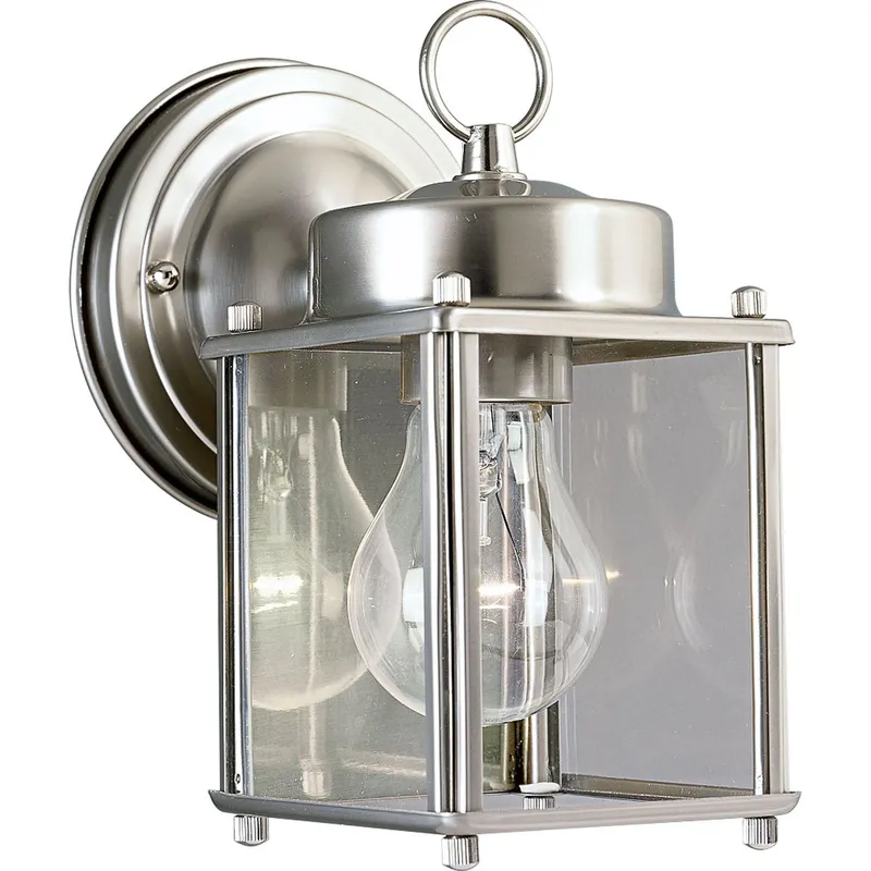 Flat Glass Lantern One-Light Wall Lantern — Progress Lighting LED Wall Lights  
