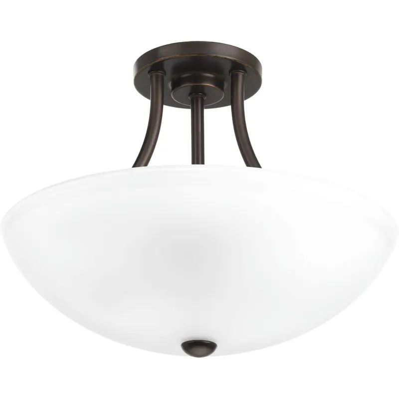 Gather Collection Two-Light 12-7/8" Semi-Flush Convertible — Progress Lighting LED Post Top Lights  