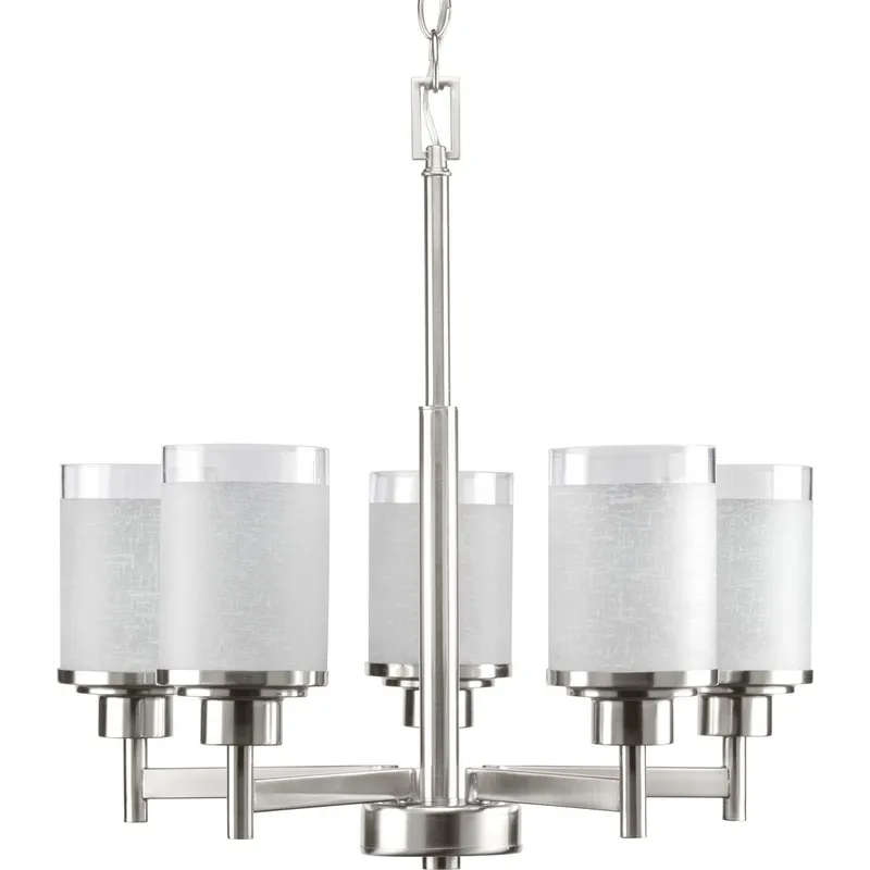 Alexa Collection Five-Light With Clear Edge Glass Chandelier Light — Progress Lighting LED Landscape Lights  