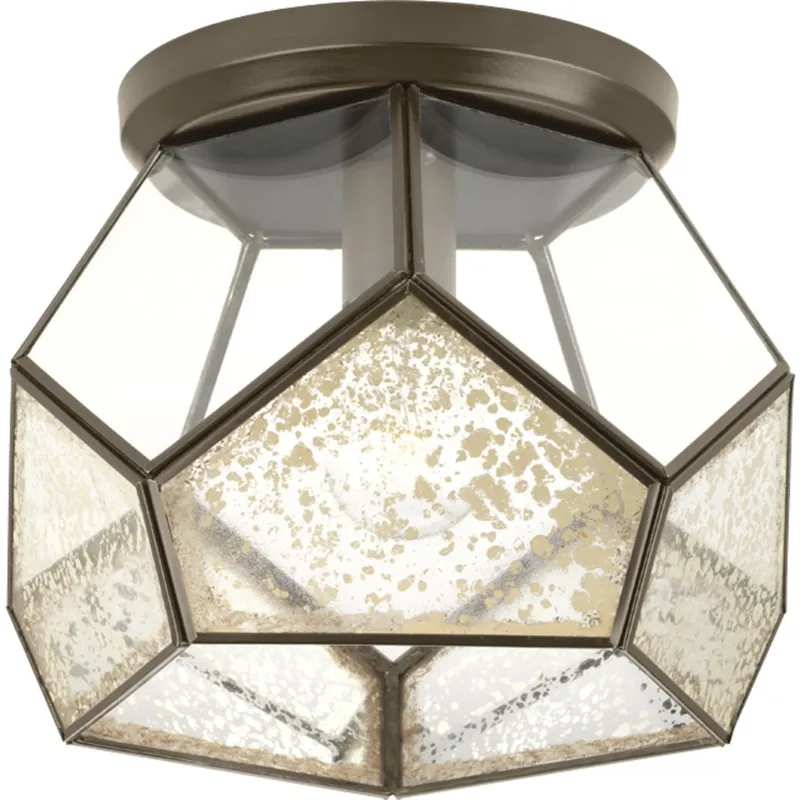 Cinq Collection One-Light 12" Flush Mount — Progress Lighting LED Post Top Lights  