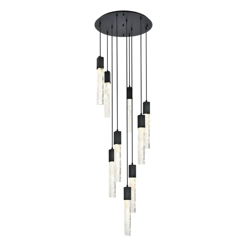 2089D24BK — Elegant Lighting LED Pendant Lights 58.5W 3000K