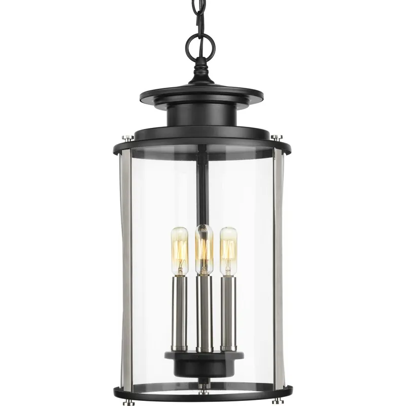 Squire Collection Three-Light Hanging Lantern — Progress Lighting LED Landscape Lights  