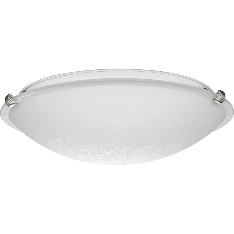 Linen Dome 16-1/4" Three-Light Etched Linen Glass Flush-Mount Light — Progress Lighting LED Post Top Lights  
