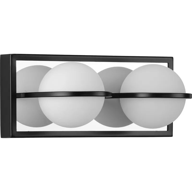 Pearl LED Collection Two-Light Opal Glass Bath Vanity Wall Light — Progress Lighting LED Wall Lights  