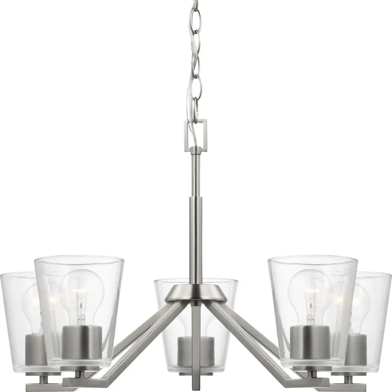 Vertex Collection Five-Light Clear Glass Chandelier — Progress Lighting LED Landscape Lights  
