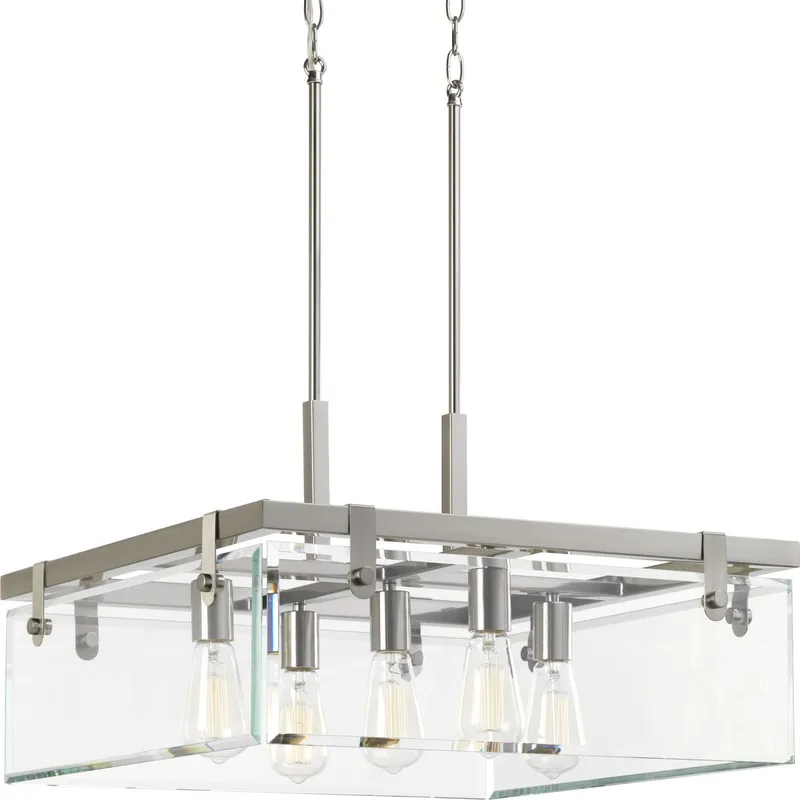 Glayse Collection Five-Light Clear Glass Pendant Light — Progress Lighting LED Landscape Lights  