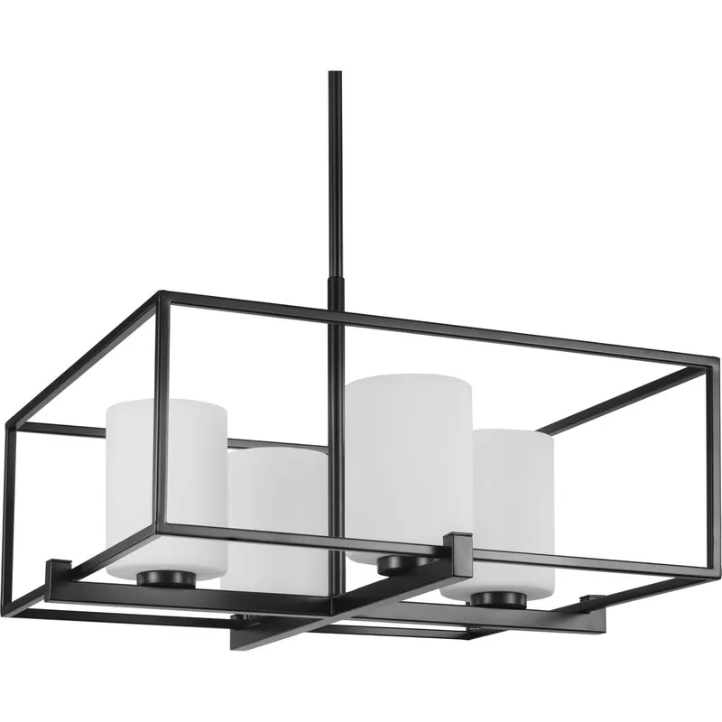 Chadwick Collection Four-Light Etched Opal Glass Chandelier Light — Progress Lighting LED Landscape Lights  
