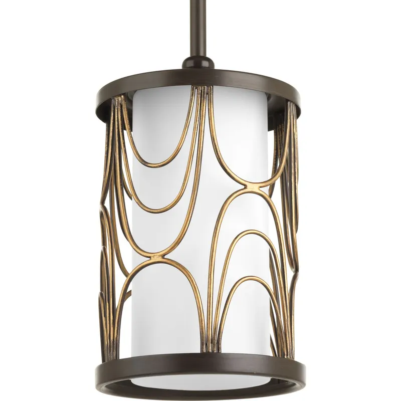 Cirrine Collection One-Light Etched White Glass Mini-Pendant Light — Progress Lighting LED Landscape Lights  
