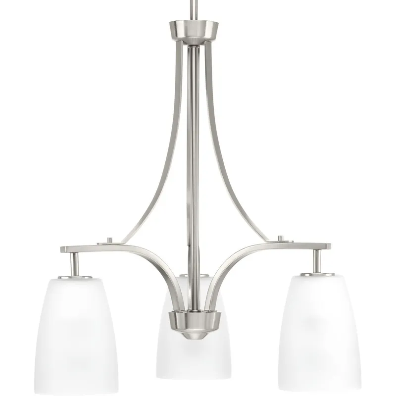 Leap Collection Three-Light Etched Glass Chandelier Light — Progress Lighting LED Landscape Lights  