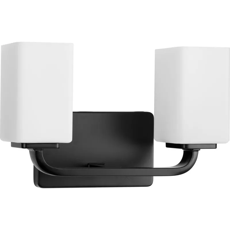 Cowan Collection Two-Light Etched Opal Glass Bath Vanity Light — Progress Lighting LED Wall Lights  