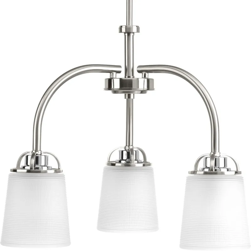West Village Collection Three-Light Etched Double Prismatic Glass Chandelier Light — Progress Lighting LED Landscape Lights  