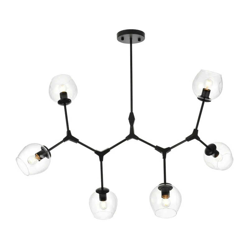 1712G49BK — Elegant Lighting LED Pendant Lights 240.0W 