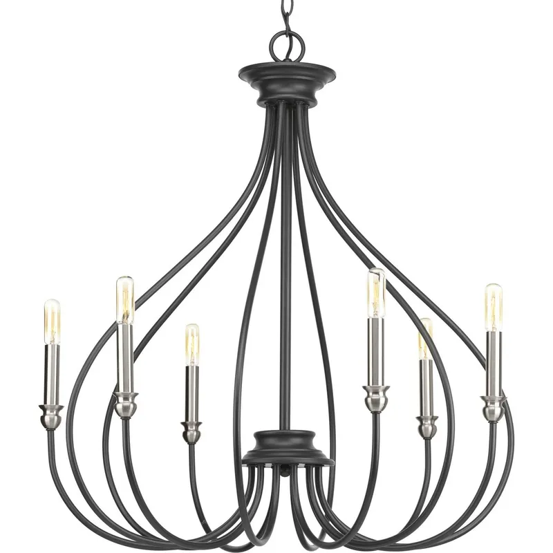 Whisp Collection Six-Light Chandelier Light — Progress Lighting LED Landscape Lights  