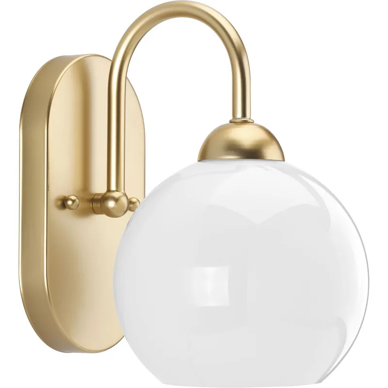 Carisa Collection One-Light Opal Glass Bath Vanity Light — Progress Lighting LED Wall Lights  