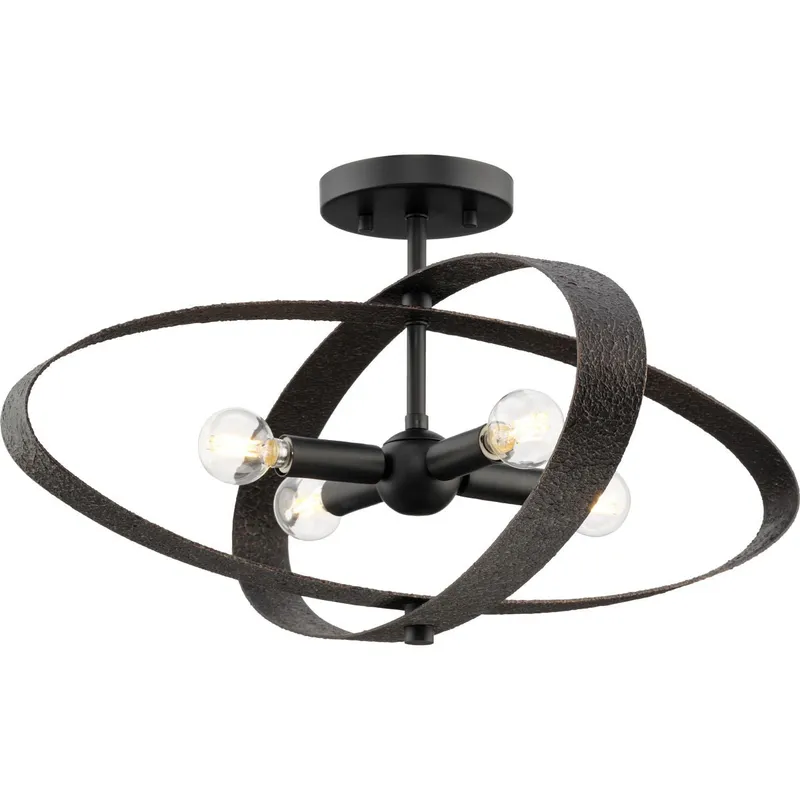 Allegheny Collection Four-Light 24" Semi-Flush Mount Light — Progress Lighting LED Post Top Lights  