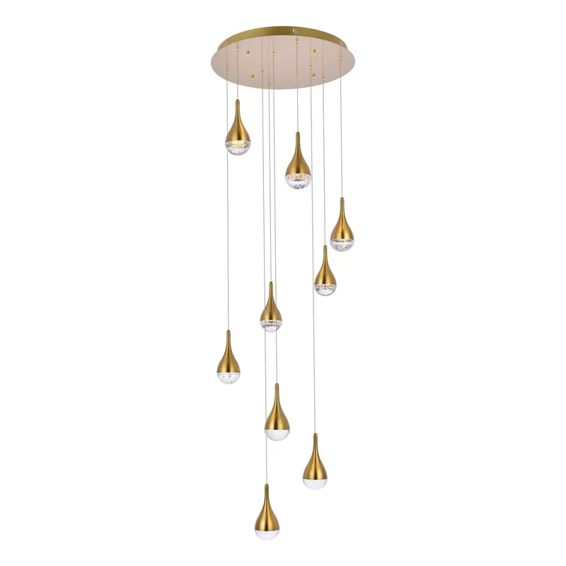 3809D24SG — Elegant Lighting LED Pendant Lights 45.0W 3000K