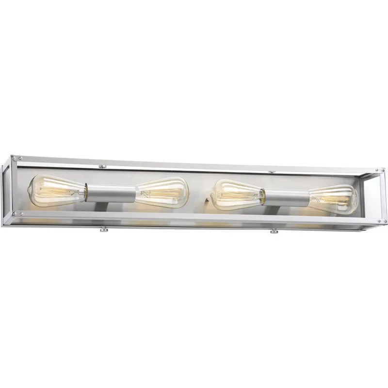 Union Square Collection Four-Light Clear Glass Bath Vanity Light — Progress Lighting LED Wall Lights  
