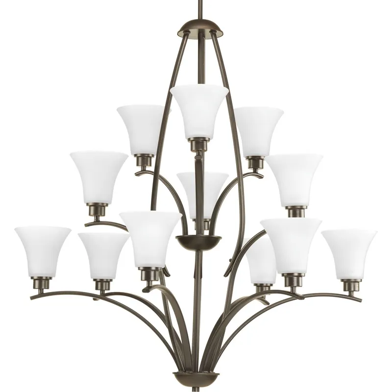 Joy Collection Twelve-Light Etched Glass Chandelier Light — Progress Lighting LED Landscape Lights  