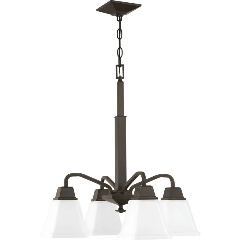 Clifton Heights Collection Four-Light Etched Glass Chandelier Light — Progress Lighting LED Landscape Lights  