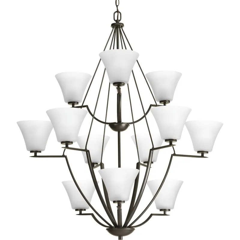 Bravo Collection Twelve-Light, Three-Tier Chandelier — Progress Lighting LED Landscape Lights  