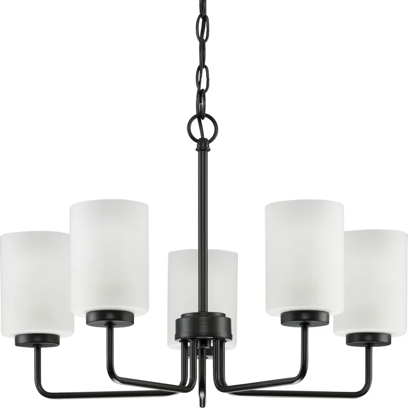 Merry Collection Five-Light Etched Glass Chandelier Light — Progress Lighting LED Landscape Lights  