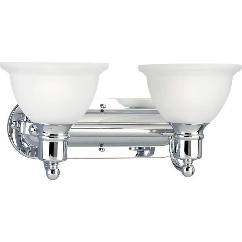Madison Collection Two-Light Etched Glass Bath Vanity Light — Progress Lighting LED Wall Lights  