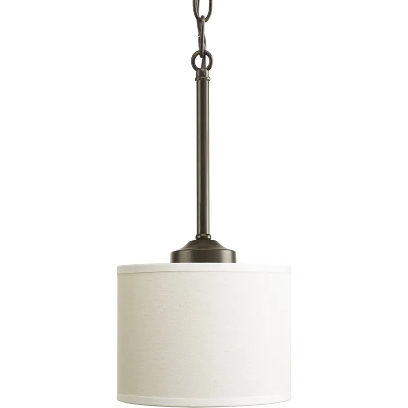 Inspire Collection One-Light Off-white Shade Mini-Pendant Light — Progress Lighting LED Landscape Lights  