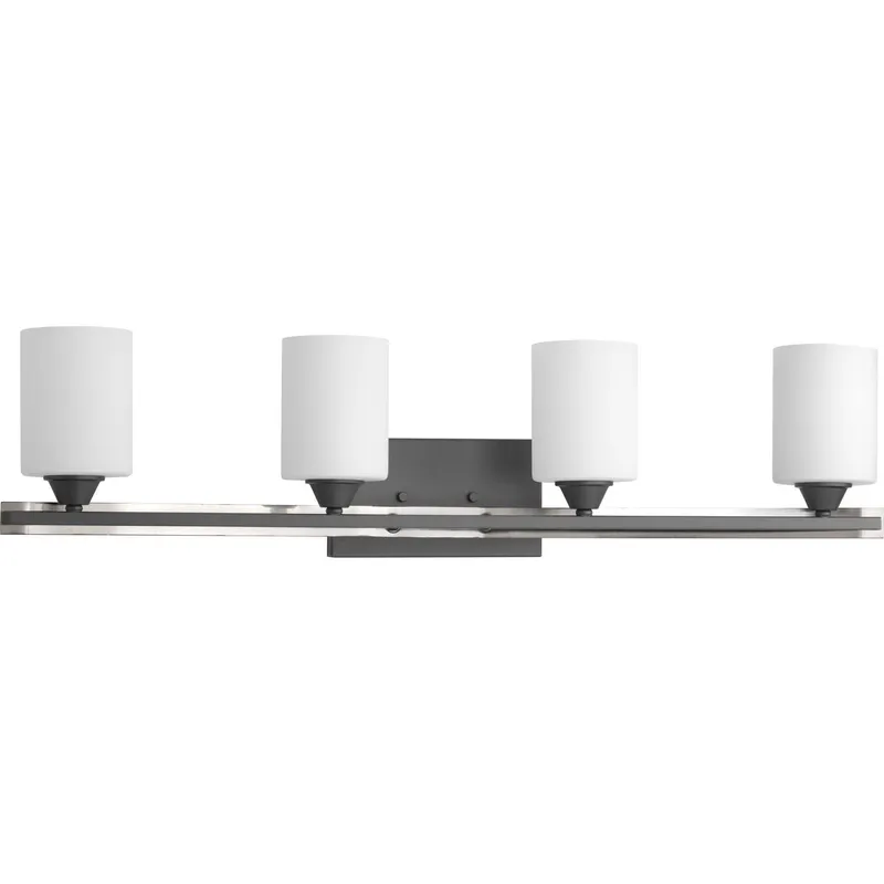 Dart Collection Four-Light Etched Glass Bath Vanity Light — Progress Lighting LED Wall Lights  