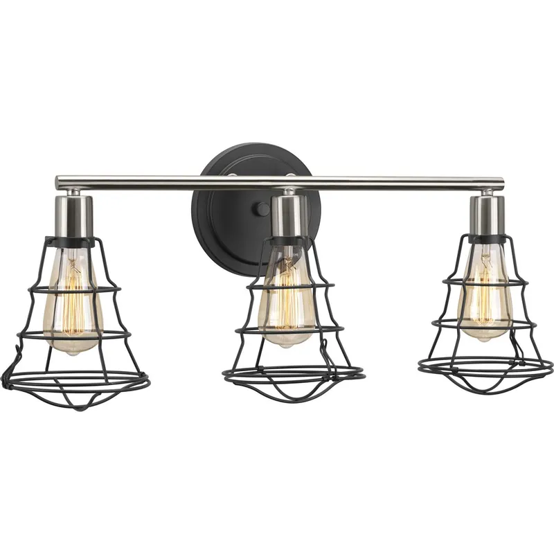 Gauge Collection Three-Light Bath Vanity Light — Progress Lighting LED Wall Lights  